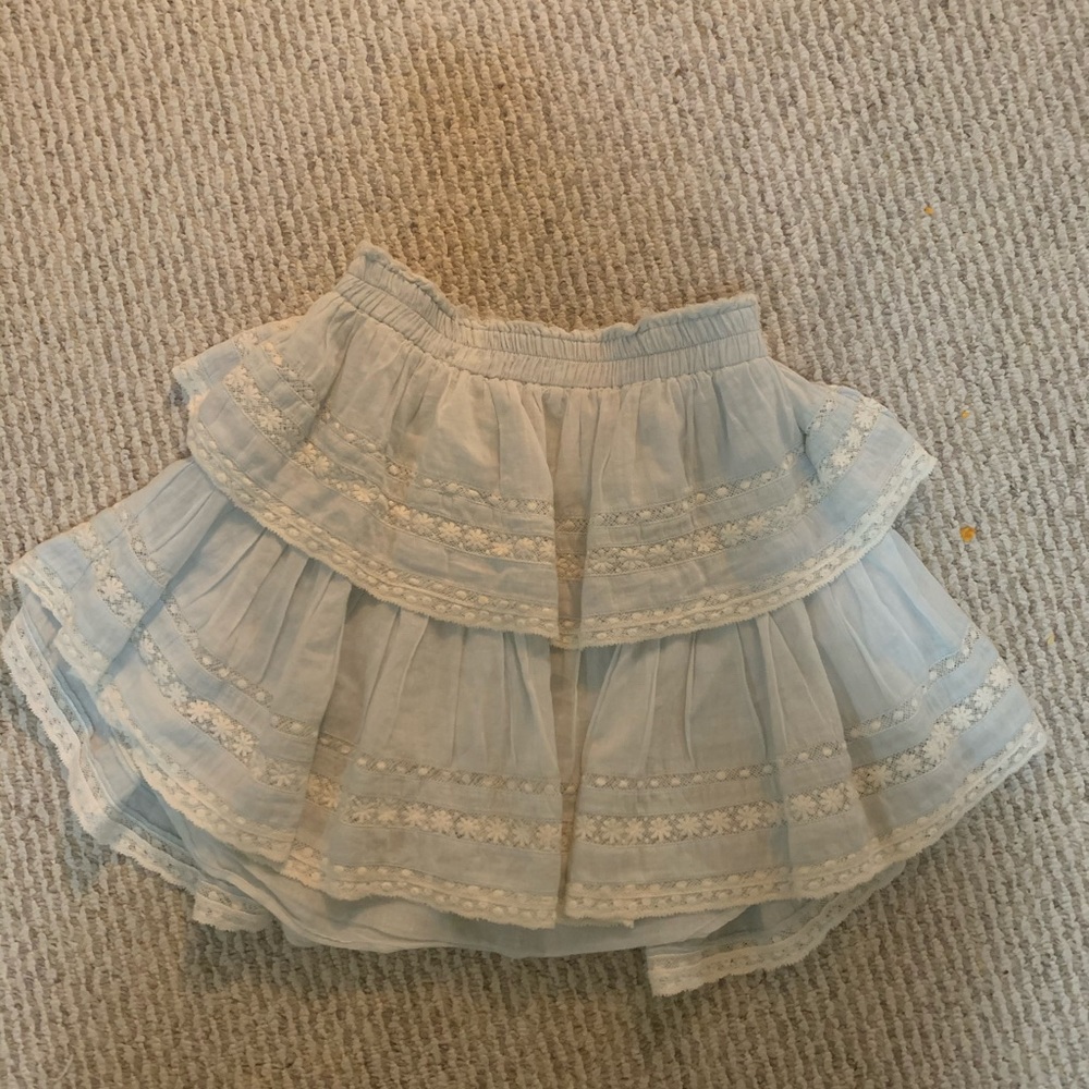 Love shack fancy mini skirt